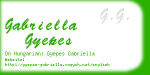 gabriella gyepes business card